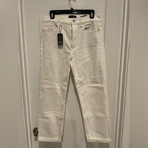 Mid Rise Straight White pants